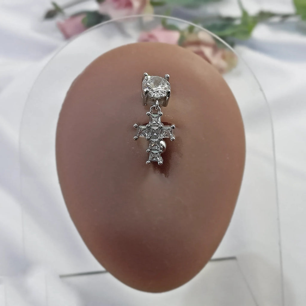 cross belly ring