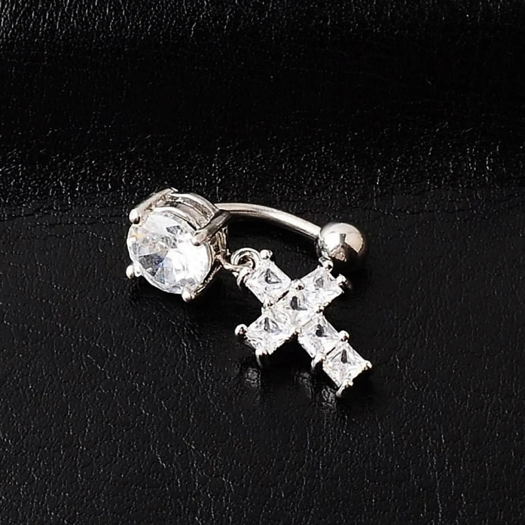 cross belly ring