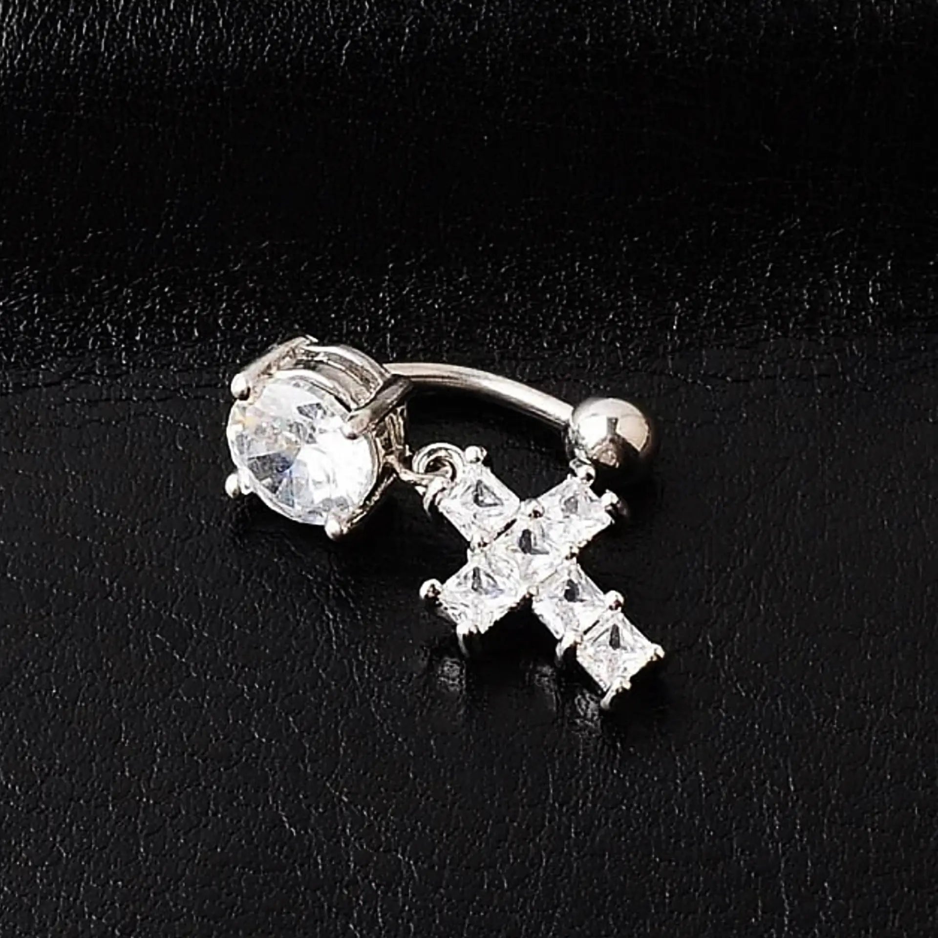 cross belly ring