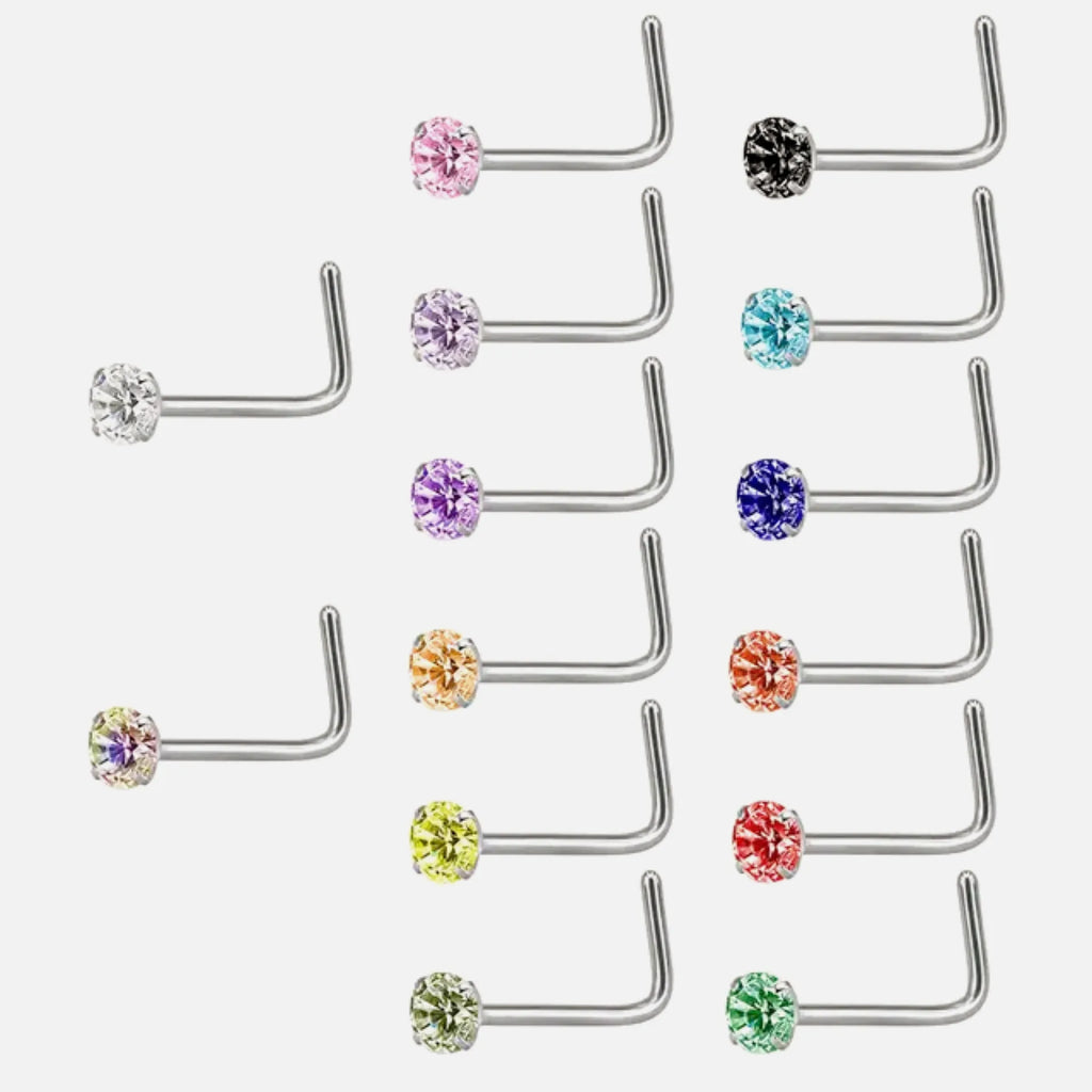 l-bend nose studs