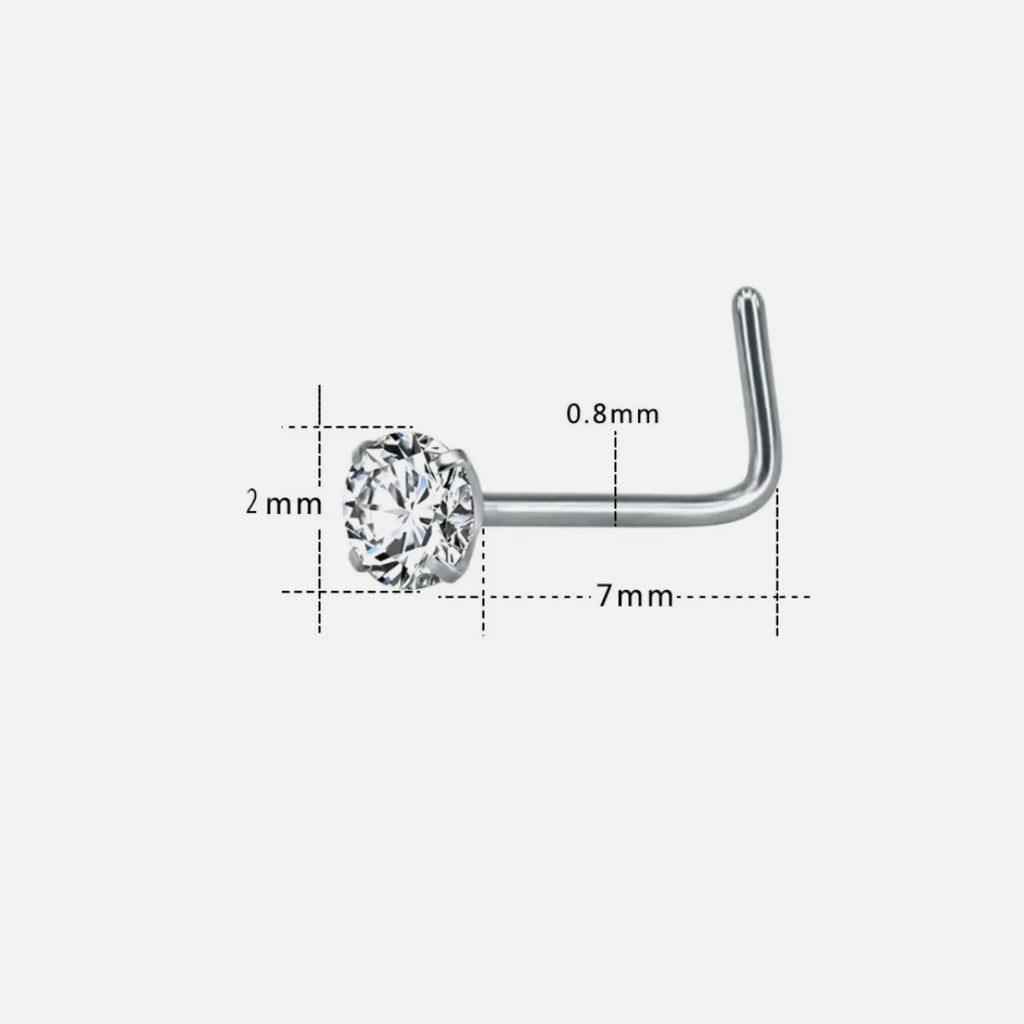 l-bend nose studs