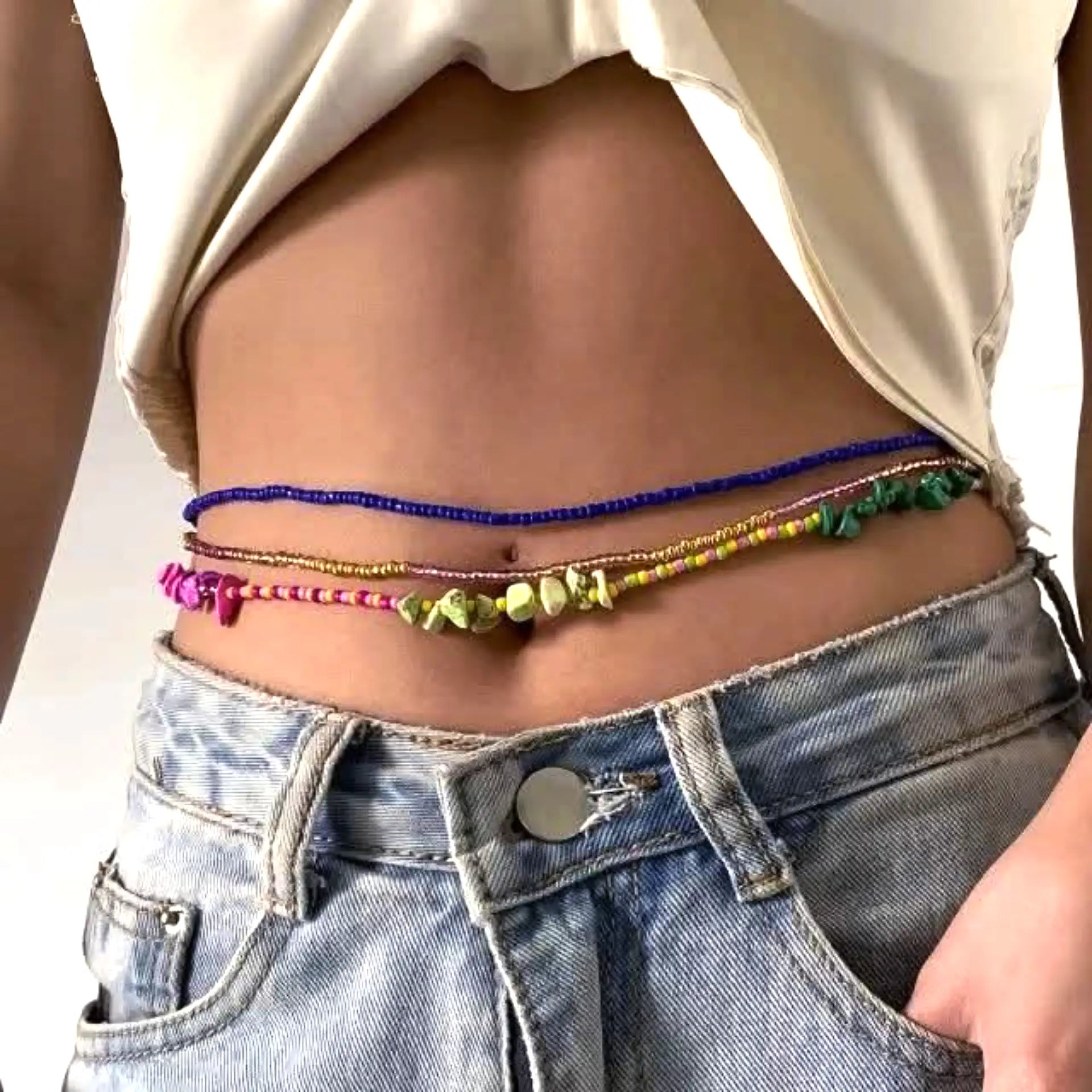 elastic waist beads
